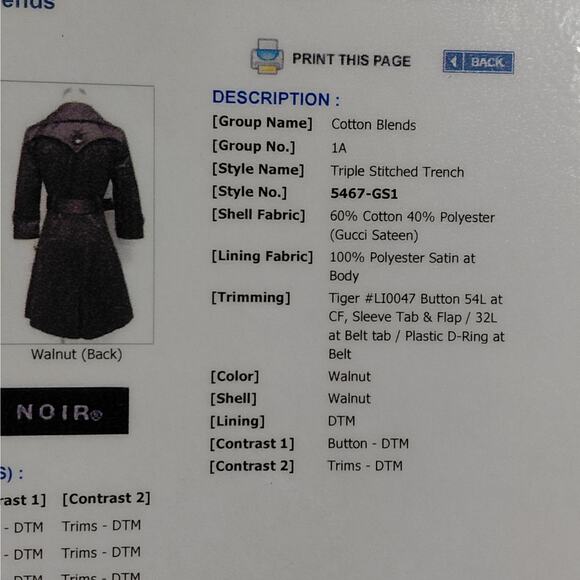 Blanc Noir Womens Classic Trench Coat Sz Small Blush Belted Double Breasted NWT - Picture 8 of 9